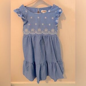 Cat & Jack Blue Ruffled Smocked Sundress, 6-7